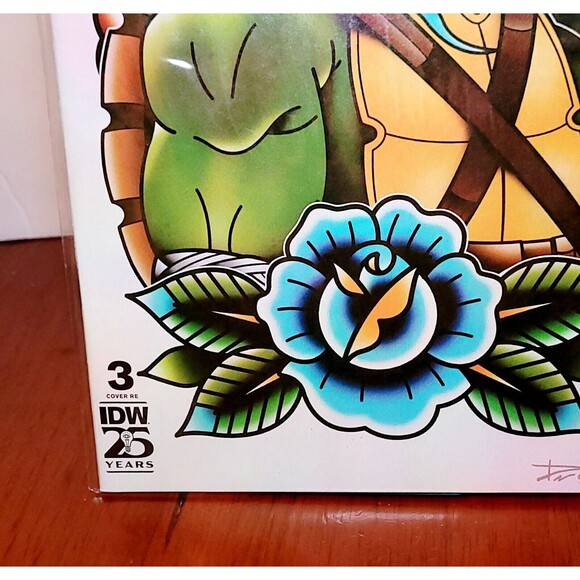 TMNT #3 Limited To 500 David Rider Tattoo Variant Leonardo High Grade - Picture 4 of 4